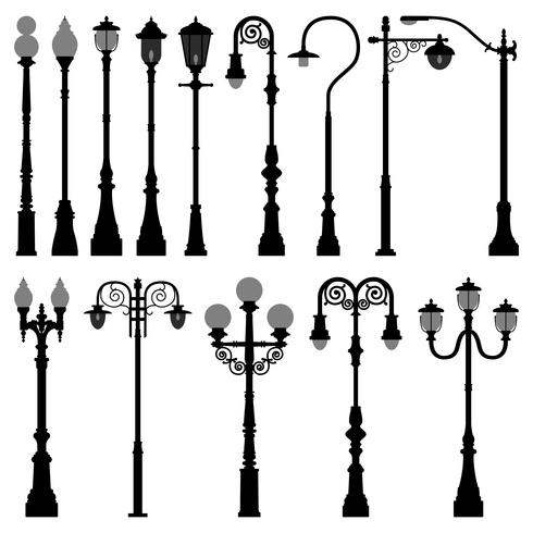 Lamp Post set vector