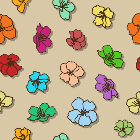 Sakura seamless pattern hand sketching on vector art.