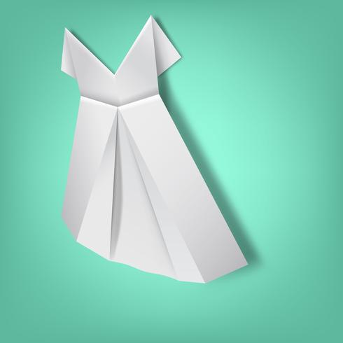 Folded paper wisdom in skirt shape vector