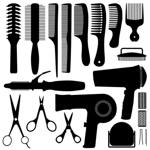 Hair Accessories Silhouette Vector. vector