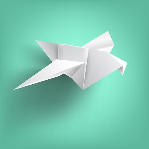 sabiduría en el plegado de papel de aves vector