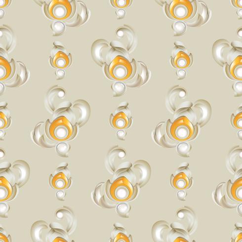 Low relief thai art with 3 dimensional and seamless pattern background decoration. vector