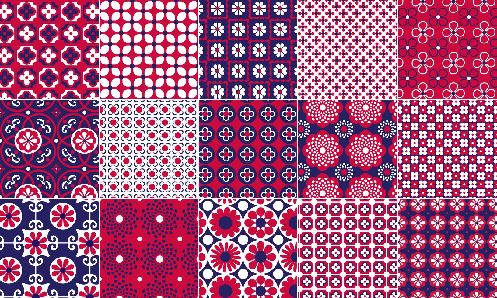 Red, White, Blue Patterns 340873 Vector Art at Vecteezy