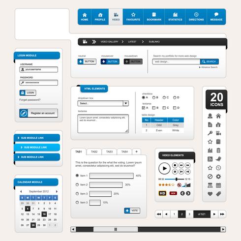 Plantilla de elemento de diseño web. vector