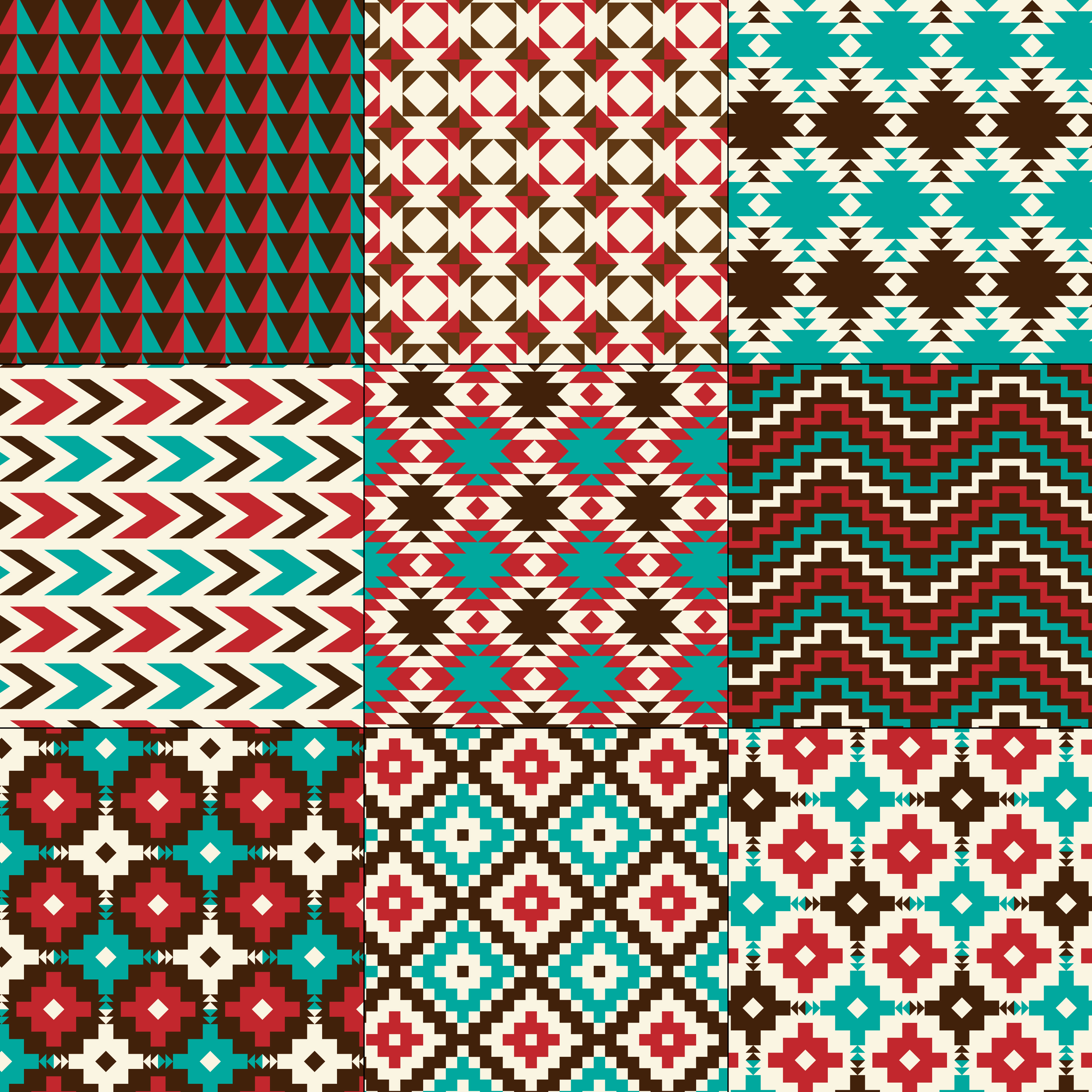 native amrican geometric patterns 340960 Vector Art at Vecteezy