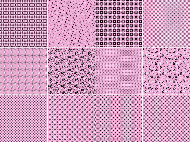 Pink Bandana Patterns vector