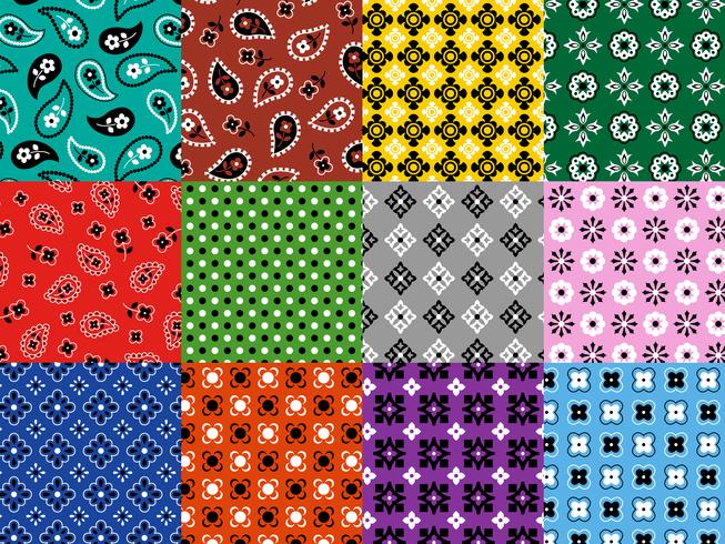 Seamless Bandana Patterns vector