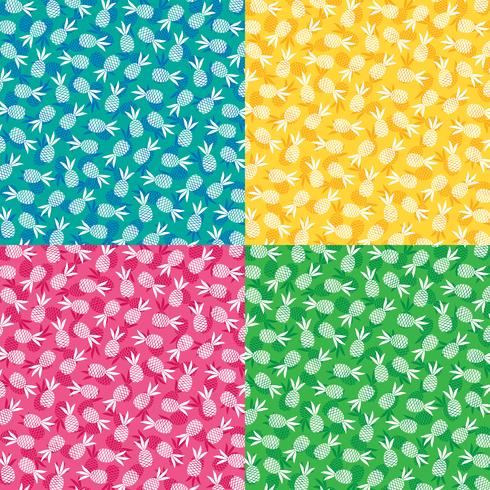 pineapple background patterns vector