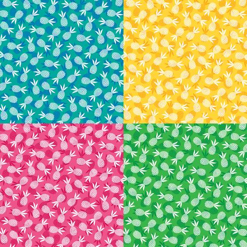pineapple background patterns vector