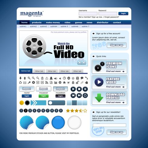 Web Design Element Template.  vector