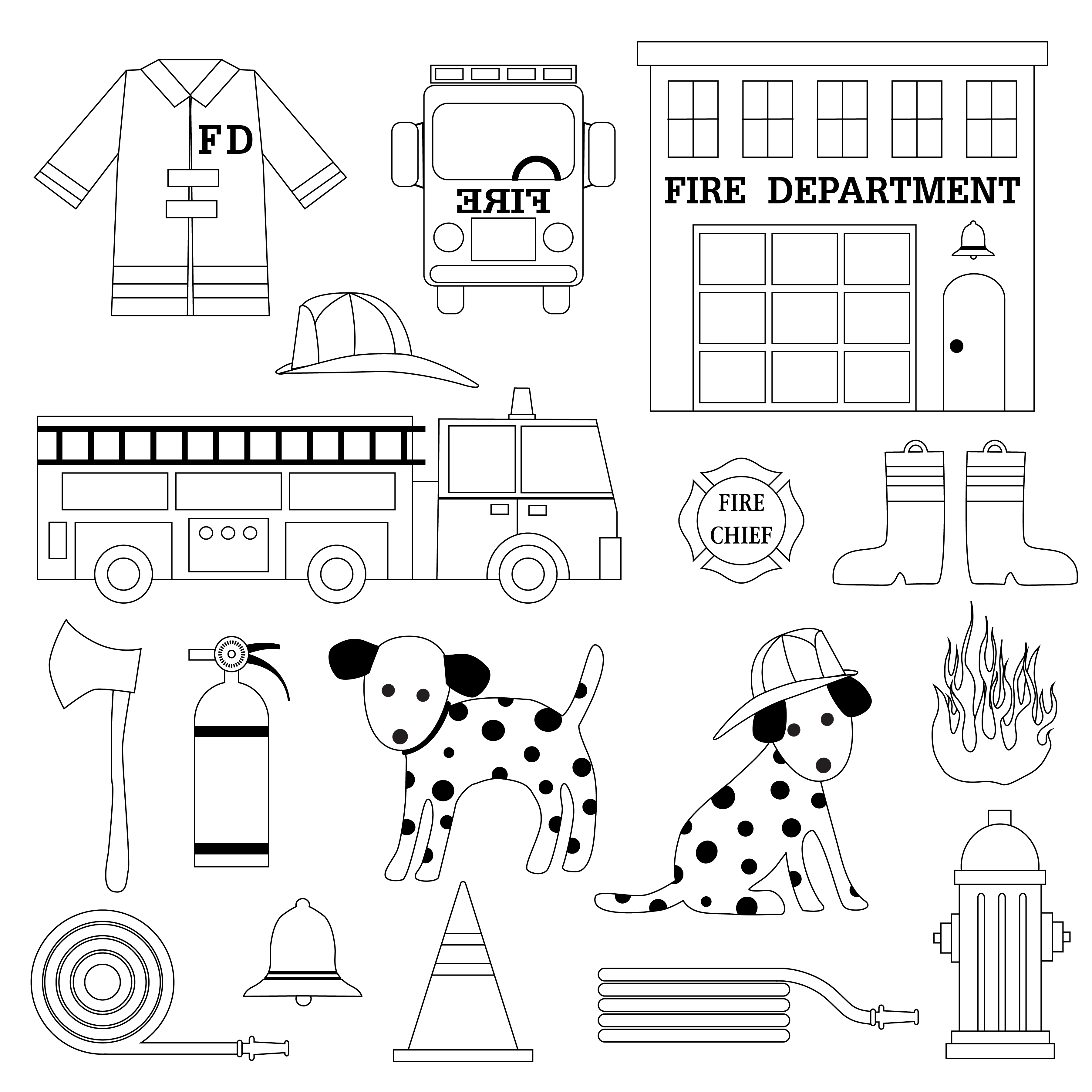 Featured image of post Firefighter Clipart Black And White - Black and white firefighter download png format: