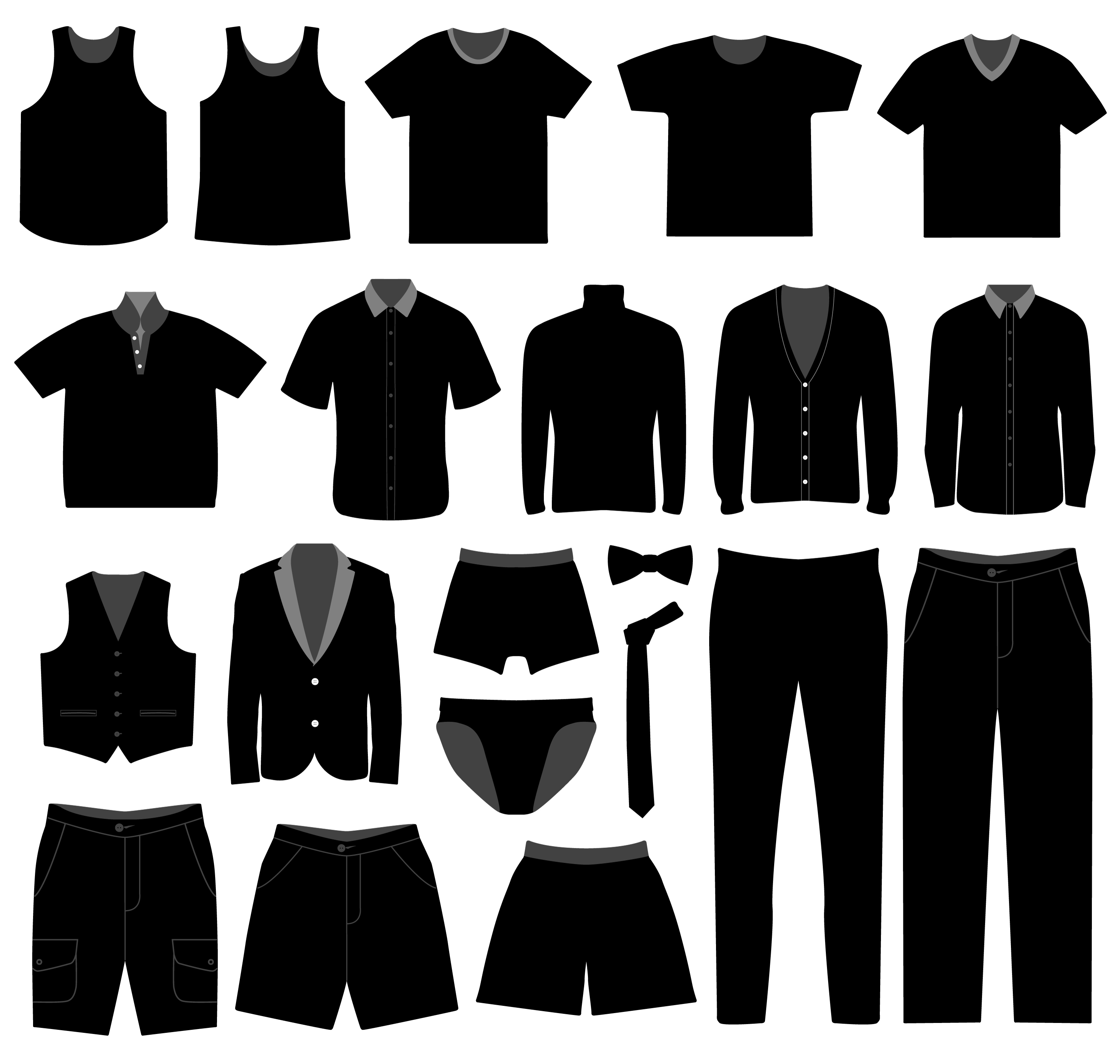 Male Apparel Clothing. - Download Free Vectors, Clipart ...