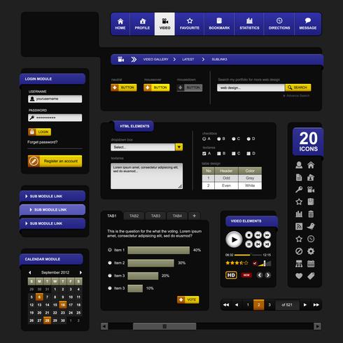 Web Design Website Element Template.  vector