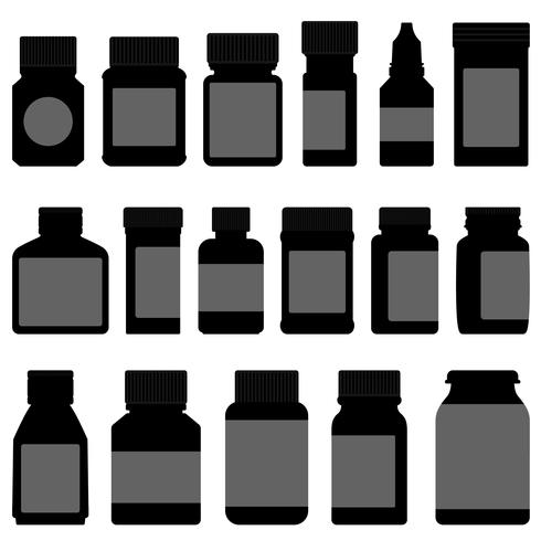 Medicine Storage Container Bottle.  vector