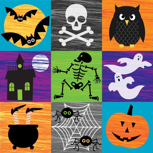  textured halloween graphics vector