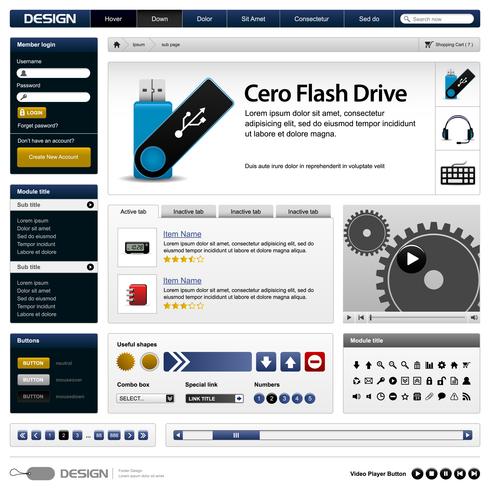 Web Design Element Template.  vector