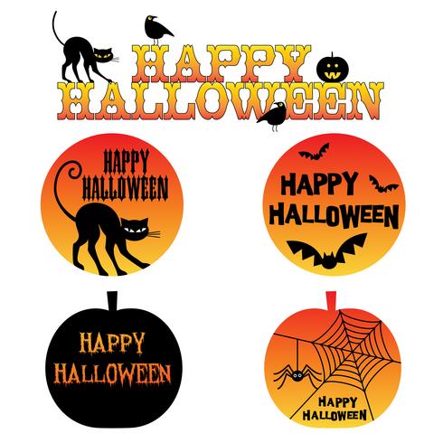 halloween graphic with orange gradient effect vector