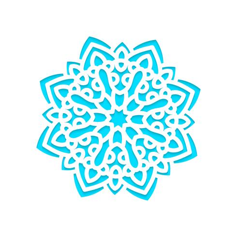 Template snowflakes laser cut and engraved. vector
