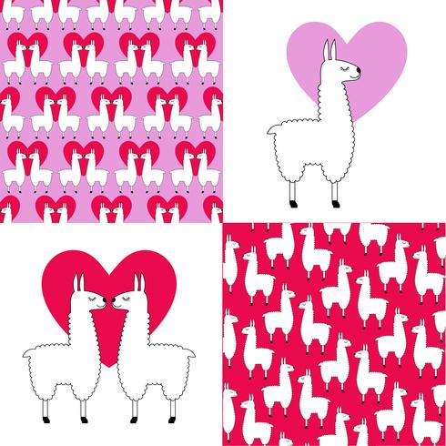 llama graphics and patterns vector