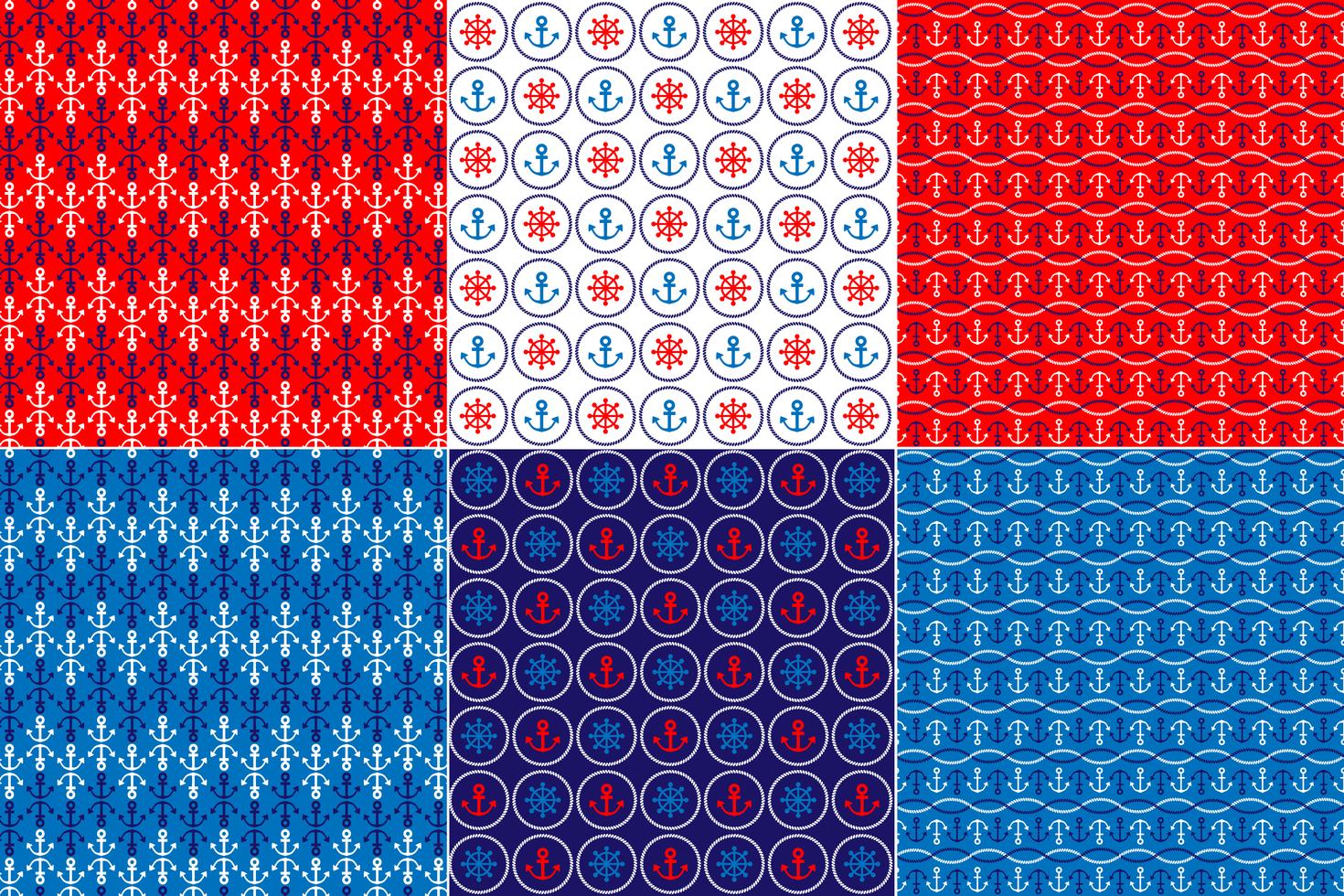Red White Blue Nautical Patterns 341245 Vector Art at Vecteezy