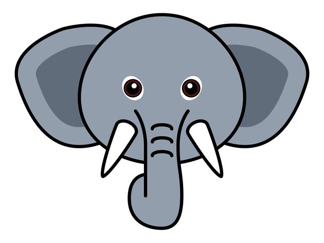 Cute Elephant Vector.  vector