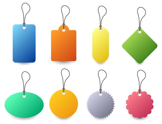 Tag Label Badge Set Vector.  vector