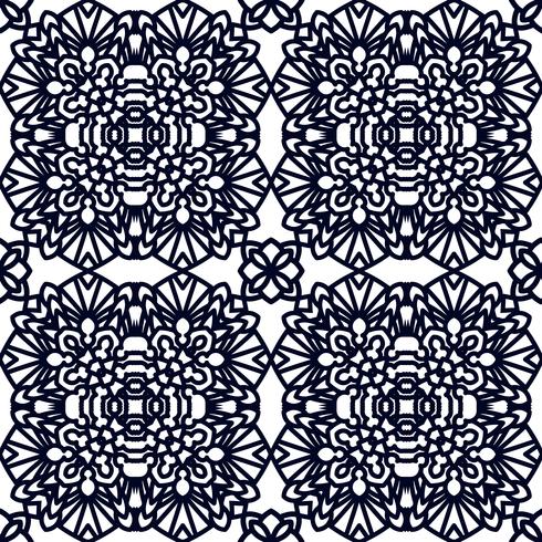 Square Pattern panel for laser cutting with mandalas. vector