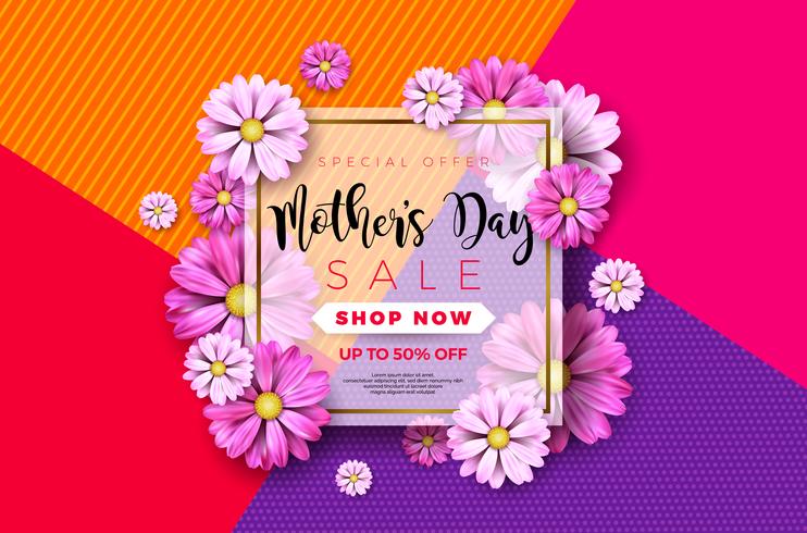 Happy Mother's Day Greeting card design vector