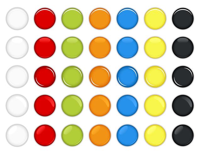 Colorful Glossy Button Vector.  vector