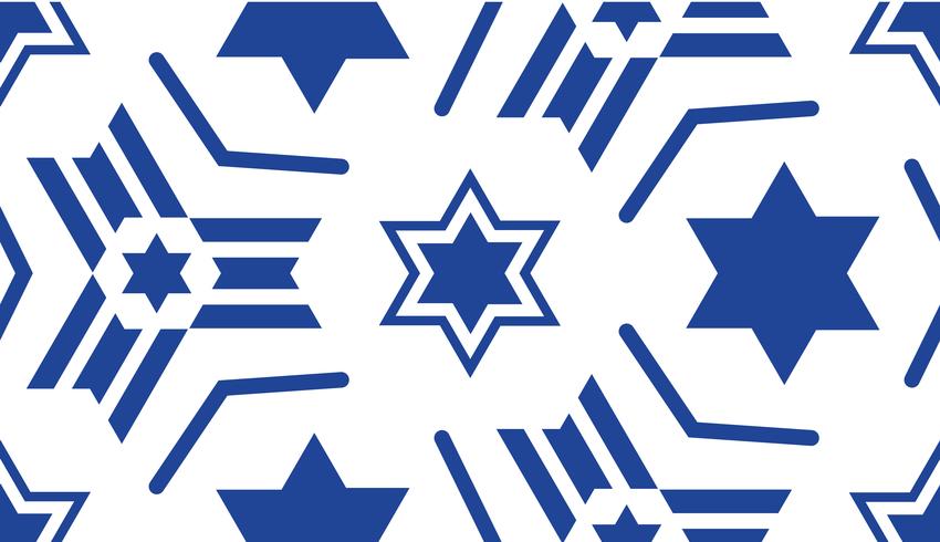 Seamless pattern, with a blue star of David.  vector