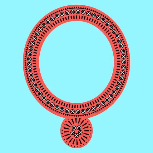 Geometric, tribal jewelry collar clothes. Neck line designs vector