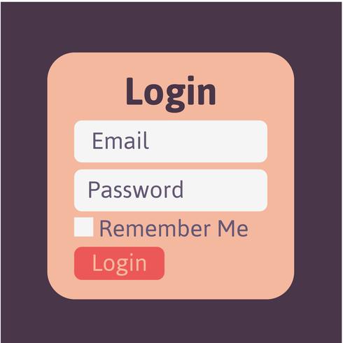 Clean Member Login Design vector