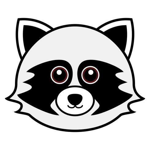 Cute Raccoon Vector.  vector