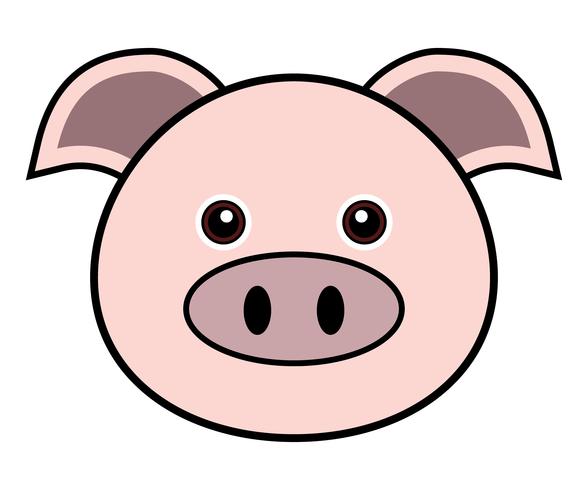 Cute Pig Vector.  vector