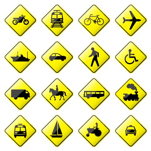 Road Sign Glossy Vector.  vector