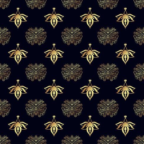 Seamless patterns of Russian motives of northern painting vector