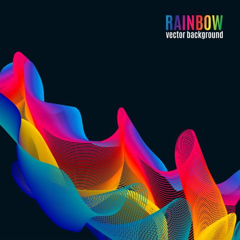 Fondo de líneas de arco iris vector