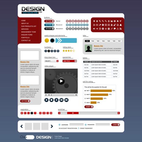 Web Design Element Template.  vector
