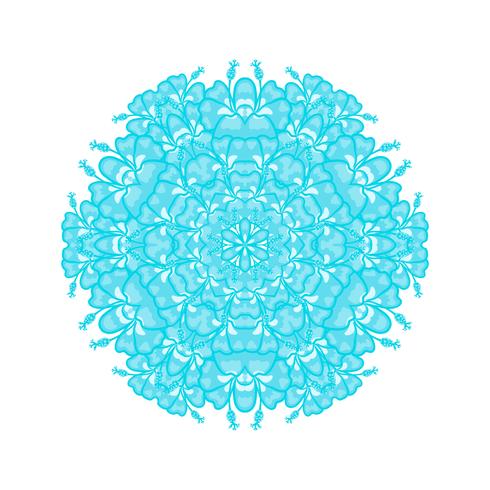 Round ornament style psychedelic 60s of tropical plant and elements vector
