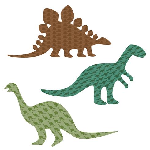 patterned dinosaur silhouettes  vector