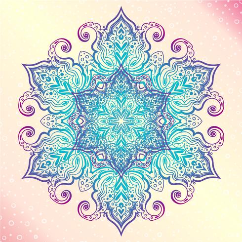 Mandala. Floral vintage round amulet tatoo vector