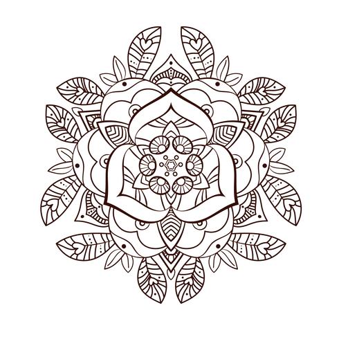 Beautiful ornamental peony flower.  Old Tattoo vector