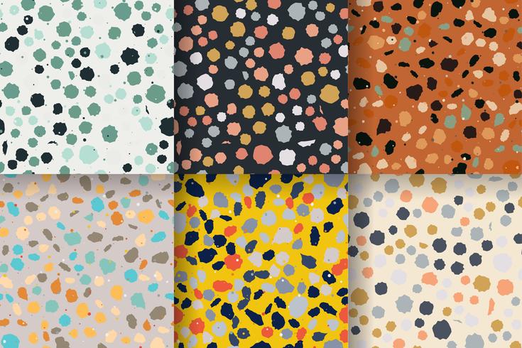 Terrazzo seamless pattern. Imitation of a Venetian stone floor vector