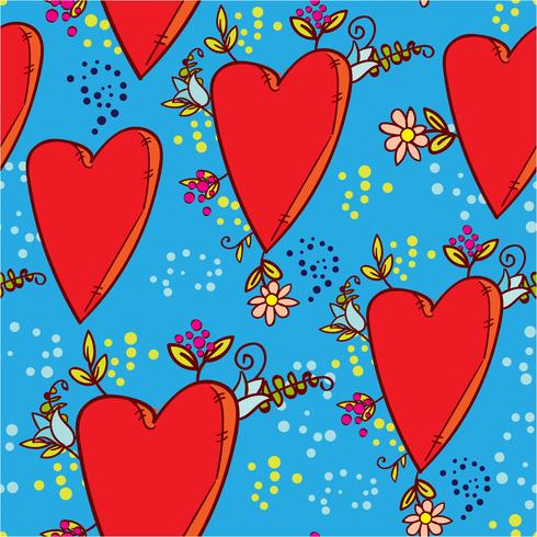 Heart Seamless pattern vector