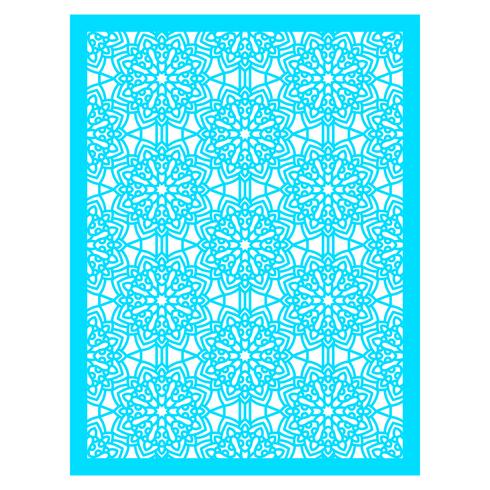 Square Pattern panel for laser cutting with mandalas. vector