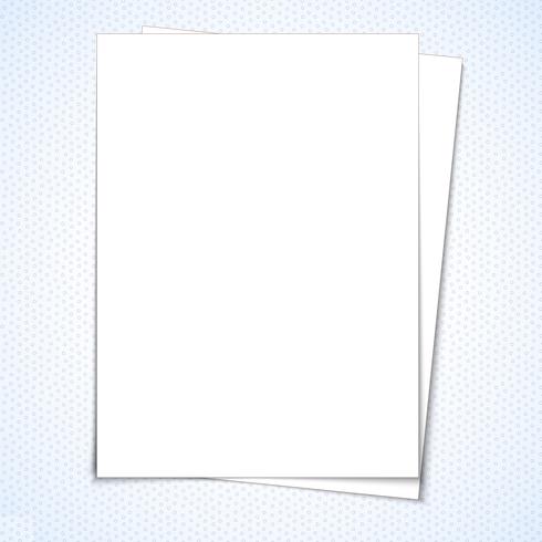 Folleto estacionario blanco en blanco vector