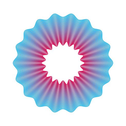 Guilloche pattern rosette for  play money or other security papers   vector