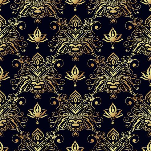 Seamless patterns of Russian motives of northern painting vector