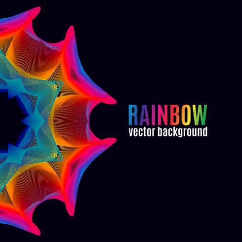 Fondo de líneas de arco iris vector