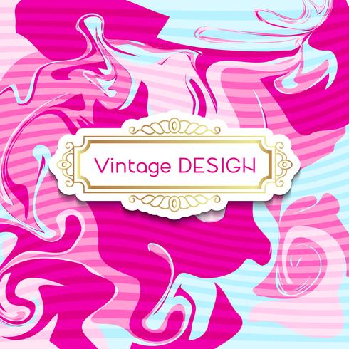 Pink banners with a shabby chic design vector